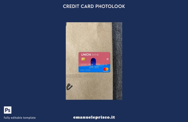 modello frontale photolook mastercard Albania Union Bank in stile verificato